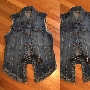 NWT Blank NYC cutoff denim vest